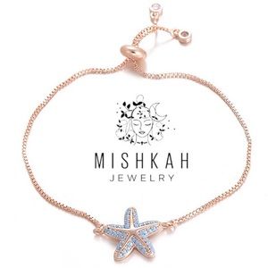 Just In⭐️Blue CZ Zircon Starfish Charm Bracelet